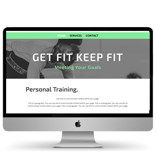 Personal trainer example website