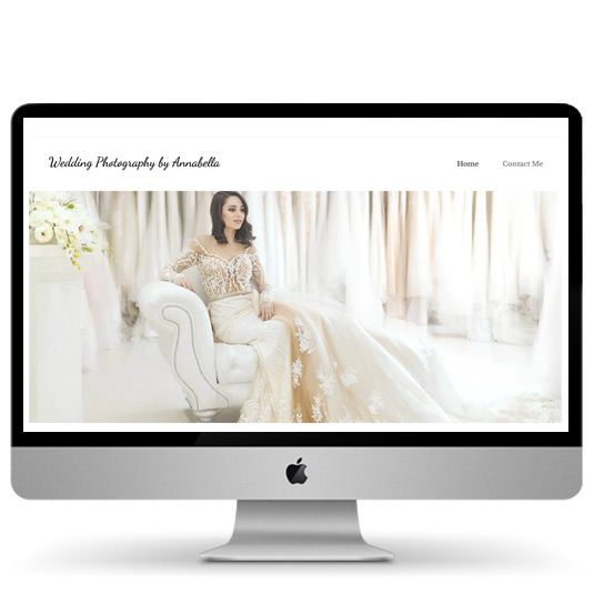 Wedding photography website design and creation