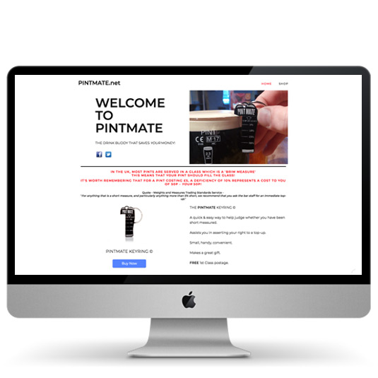 https://www.pintmate.net - a simple two page e-commerce website